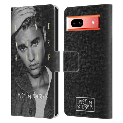 Justin Bieber Purpose B&w Love Yourself Leather Book Wallet Case Cover For Google Pixel 7a