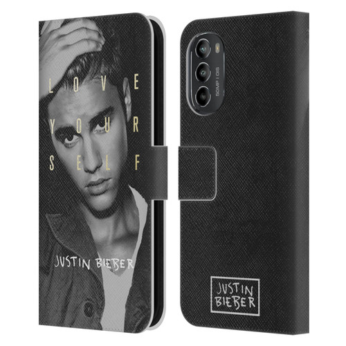 Justin Bieber Purpose B&w Love Yourself Leather Book Wallet Case Cover For Motorola Moto G82 5G