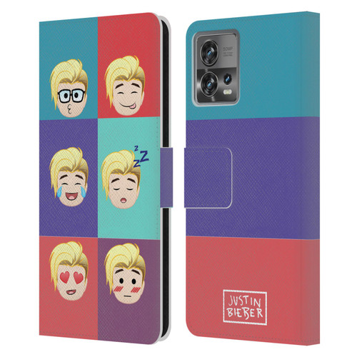 Justin Bieber Justmojis Cute Faces Leather Book Wallet Case Cover For Motorola Moto Edge 30 Fusion