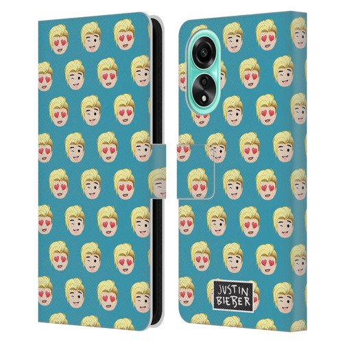 Justin Bieber Justmojis Patterns Leather Book Wallet Case Cover For OPPO A78 4G