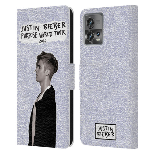 Justin Bieber Purpose World Tour 2016 Leather Book Wallet Case Cover For Motorola Moto Edge 30 Fusion