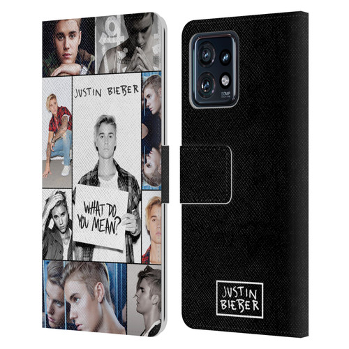 Justin Bieber Purpose Grid Poster Leather Book Wallet Case Cover For Motorola Moto Edge 40 Pro