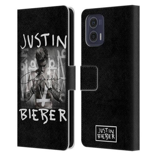 Justin Bieber Purpose Album Cover Leather Book Wallet Case Cover For Motorola Moto G73 5G