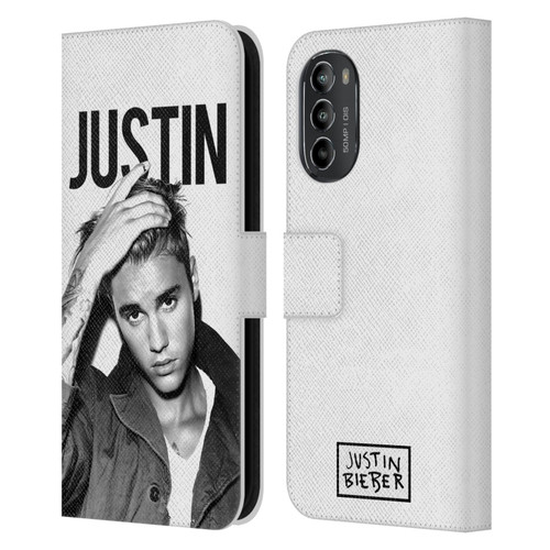 Justin Bieber Purpose Calendar Black And White Leather Book Wallet Case Cover For Motorola Moto G82 5G