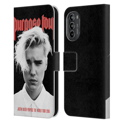 Justin Bieber Tour Merchandise Purpose Poster Leather Book Wallet Case Cover For Motorola Moto G82 5G