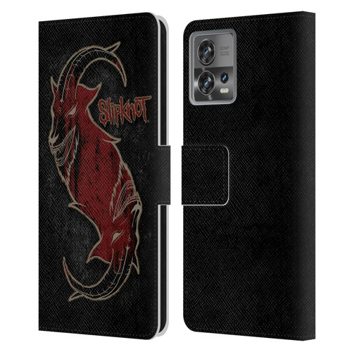 Slipknot Key Art Red Goat Leather Book Wallet Case Cover For Motorola Moto Edge 30 Fusion