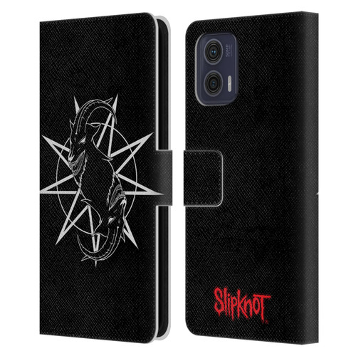 Slipknot Key Art Goat Logo Leather Book Wallet Case Cover For Motorola Moto G73 5G
