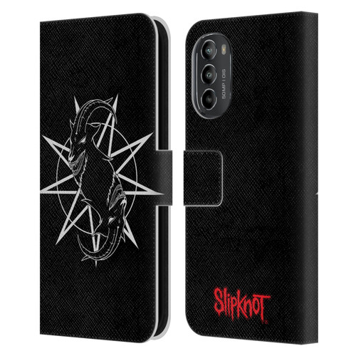 Slipknot Key Art Goat Logo Leather Book Wallet Case Cover For Motorola Moto G82 5G