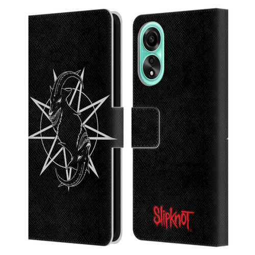 Slipknot Key Art Goat Logo Leather Book Wallet Case Cover For OPPO A78 4G