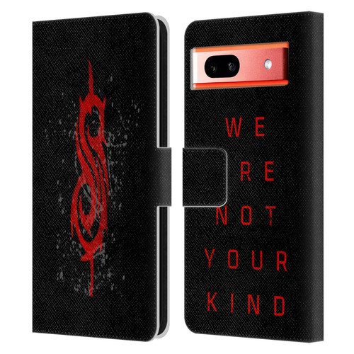 Slipknot We Are Not Your Kind Red Distressed Look Leather Book Wallet Case Cover For Google Pixel 7a