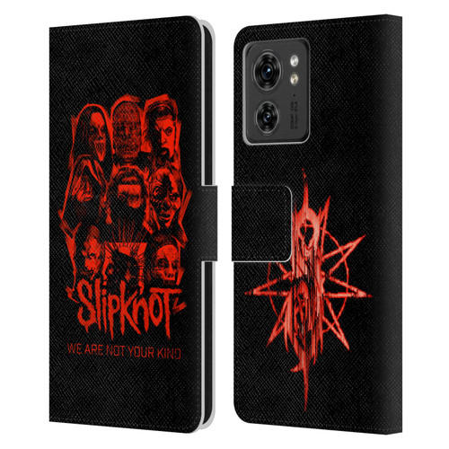 Slipknot We Are Not Your Kind Red Patch Leather Book Wallet Case Cover For Motorola Moto Edge 40