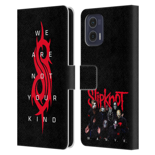 Slipknot We Are Not Your Kind Logo Leather Book Wallet Case Cover For Motorola Moto G73 5G