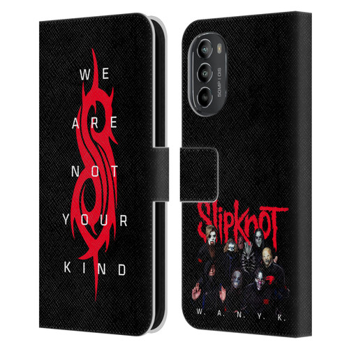 Slipknot We Are Not Your Kind Logo Leather Book Wallet Case Cover For Motorola Moto G82 5G