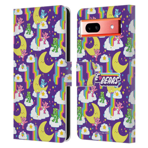 Care Bears 40th Anniversary Rainbow Falls Leather Book Wallet Case Cover For Google Pixel 7a