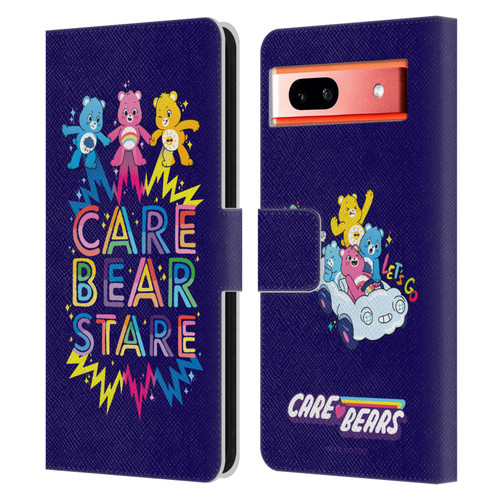 Care Bears 40th Anniversary Stare Leather Book Wallet Case Cover For Google Pixel 7a