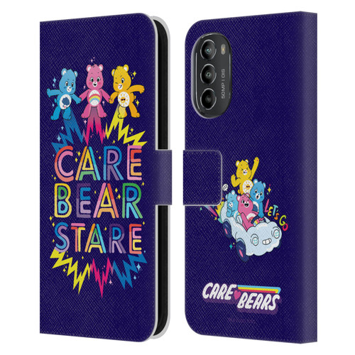 Care Bears 40th Anniversary Stare Leather Book Wallet Case Cover For Motorola Moto G82 5G