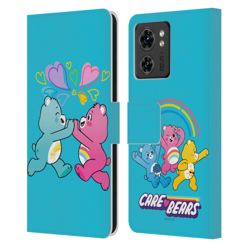 Care Bears Characters Funshine, Cheer And Grumpy Group 2 Leather Book Wallet Case Cover For Motorola Moto Edge 40