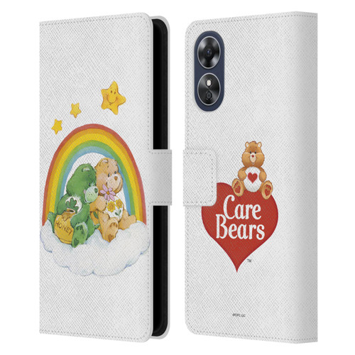 Care Bears Classic Rainbow 2 Leather Book Wallet Case Cover For OPPO A17