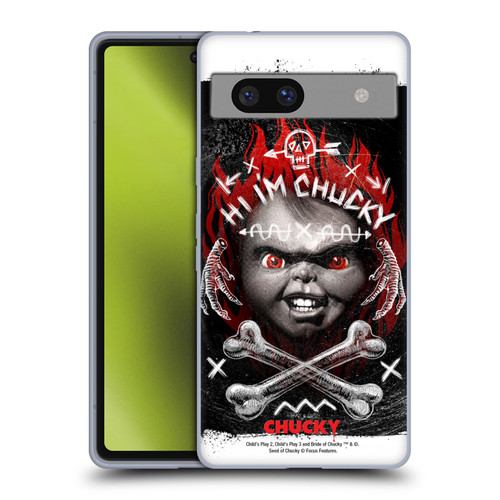 Child's Play Key Art Hi I'm Chucky Grunge Soft Gel Case for Google Pixel 7a