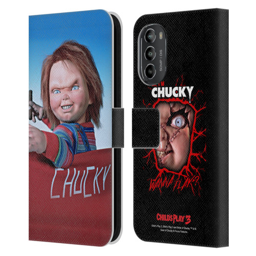 Child's Play III Key Art On Set Leather Book Wallet Case Cover For Motorola Moto G82 5G