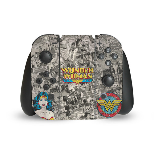 Wonder Woman DC Comics Comic Book Cover Vintage Collage Vinyl Sticker Skin Decal Cover for Nintendo Switch Joy Controller