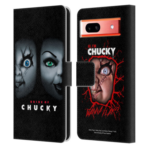 Bride of Chucky Key Art Poster Leather Book Wallet Case Cover For Google Pixel 7a