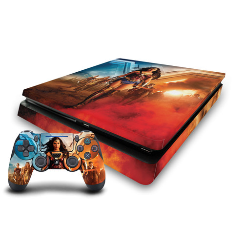 Wonder Woman Movie Posters Group Vinyl Sticker Skin Decal Cover for Sony PS4 Slim Console & Controller