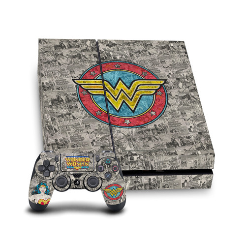 Wonder Woman DC Comics Comic Book Cover Vintage Collage Vinyl Sticker Skin Decal Cover for Sony PS4 Console & Controller
