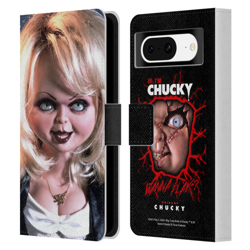 Bride of Chucky Key Art Tiffany Doll Leather Book Wallet Case Cover For Google Pixel 8