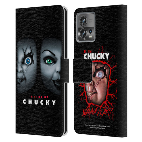 Bride of Chucky Key Art Poster Leather Book Wallet Case Cover For Motorola Moto Edge 30 Fusion