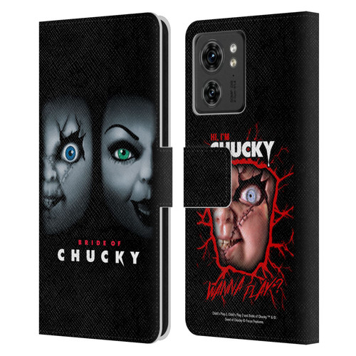 Bride of Chucky Key Art Poster Leather Book Wallet Case Cover For Motorola Moto Edge 40