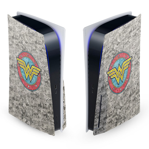 Wonder Woman DC Comics Comic Book Cover Vintage Collage Vinyl Sticker Skin Decal Cover for Sony PS5 Disc Edition Console