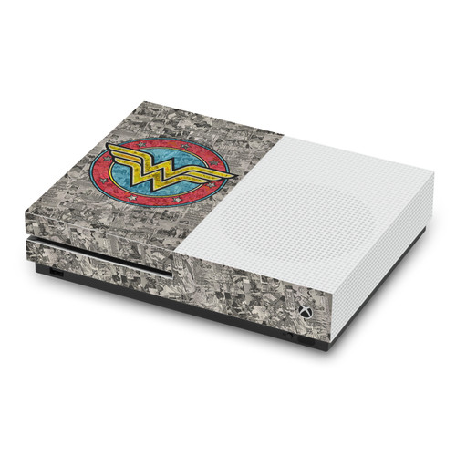 Wonder Woman DC Comics Comic Book Cover Vintage Collage Vinyl Sticker Skin Decal Cover for Microsoft Xbox One S Console