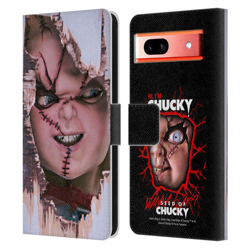 Seed of Chucky Key Art Doll Leather Book Wallet Case Cover For Google Pixel 7a
