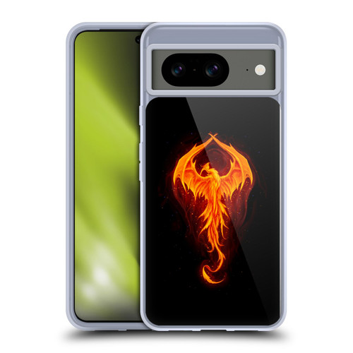 Christos Karapanos Dark Hours Dragon Phoenix Soft Gel Case for Google Pixel 8
