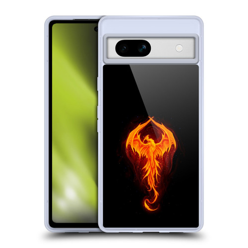 Christos Karapanos Dark Hours Dragon Phoenix Soft Gel Case for Google Pixel 7a