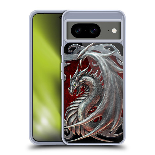 Christos Karapanos Dragons 2 Talisman Silver Soft Gel Case for Google Pixel 8