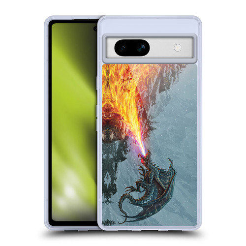 Christos Karapanos Mythical Art Power Of The Dragon Flame Soft Gel Case for Google Pixel 7a