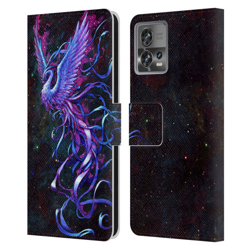 Christos Karapanos Mythical Phoenix Leather Book Wallet Case Cover For Motorola Moto Edge 30 Fusion