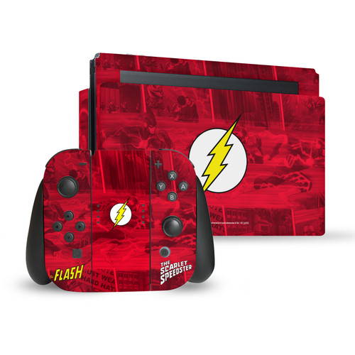 The Flash DC Comics Comic Book Art Logo Vinyl Sticker Skin Decal Cover for Nintendo Switch Bundle