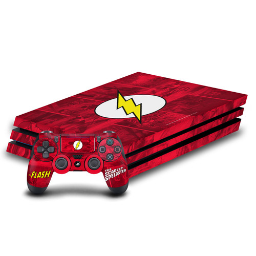 The Flash DC Comics Comic Book Art Logo Vinyl Sticker Skin Decal Cover for Sony PS4 Pro Bundle