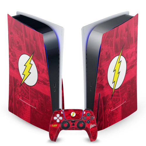 The Flash DC Comics Comic Book Art Logo Vinyl Sticker Skin Decal Cover for Sony PS5 Disc Edition Bundle