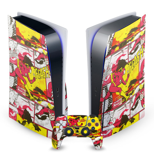 The Flash DC Comics Comic Book Art Panel Collage Vinyl Sticker Skin Decal Cover for Sony PS5 Disc Edition Bundle