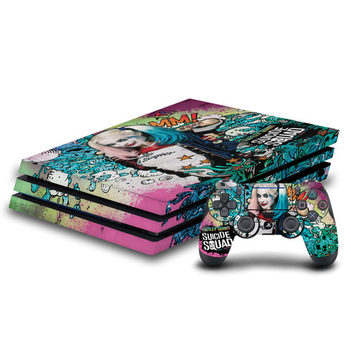 Suicide Squad 2016 Graphics Harley Quinn Poster Vinyl Sticker Skin Decal Cover for Sony PS4 Pro Bundle