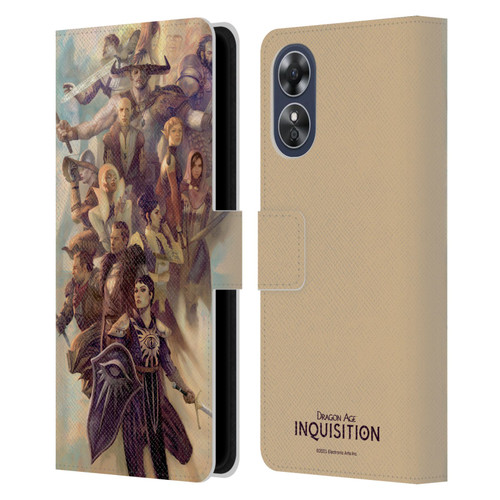 EA Bioware Dragon Age Inquisition Graphics Companions And Advisors Leather Book Wallet Case Cover For OPPO A17