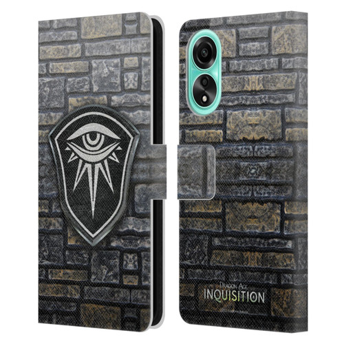 EA Bioware Dragon Age Inquisition Graphics Distressed Crest Leather Book Wallet Case Cover For OPPO A78 5G
