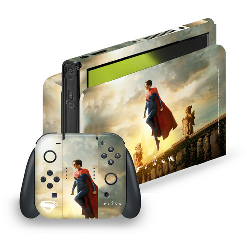 The Flash 2023 Graphic Art Supergirl Vinyl Sticker Skin Decal Cover for Nintendo Switch OLED Bundle