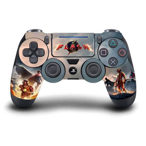 The Flash 2023 Graphic Art Key Art Vinyl Sticker Skin Decal Cover for Sony DualShock 4 Controller