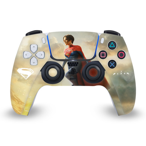 The Flash 2023 Graphic Art Supergirl Vinyl Sticker Skin Decal Cover for Sony PS5 Sony DualSense Controller
