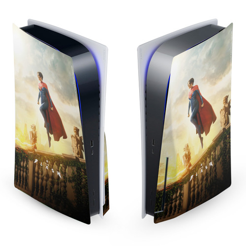 The Flash 2023 Graphic Art Supergirl Vinyl Sticker Skin Decal Cover for Sony PS5 Disc Edition Console